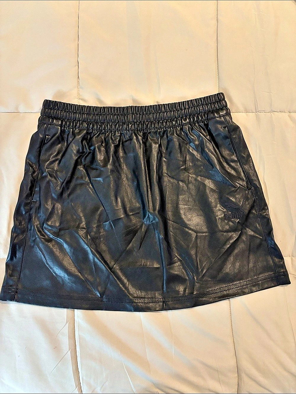 Puma Faux Leather Mini Skirt